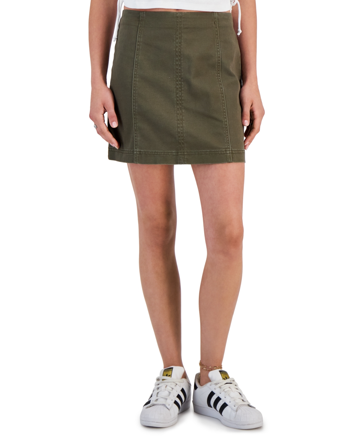 TINSELTOWN JUNIORS' SEAMED MINI SKIRT 