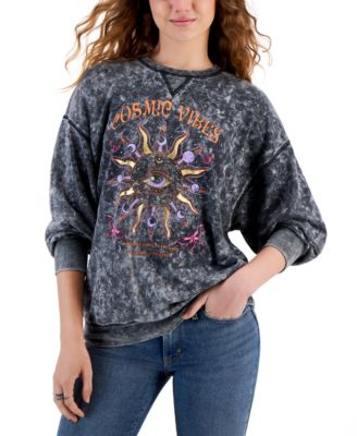 Self Esteem - Juniors' Cosmic Vibes Crewneck Sweatshirt