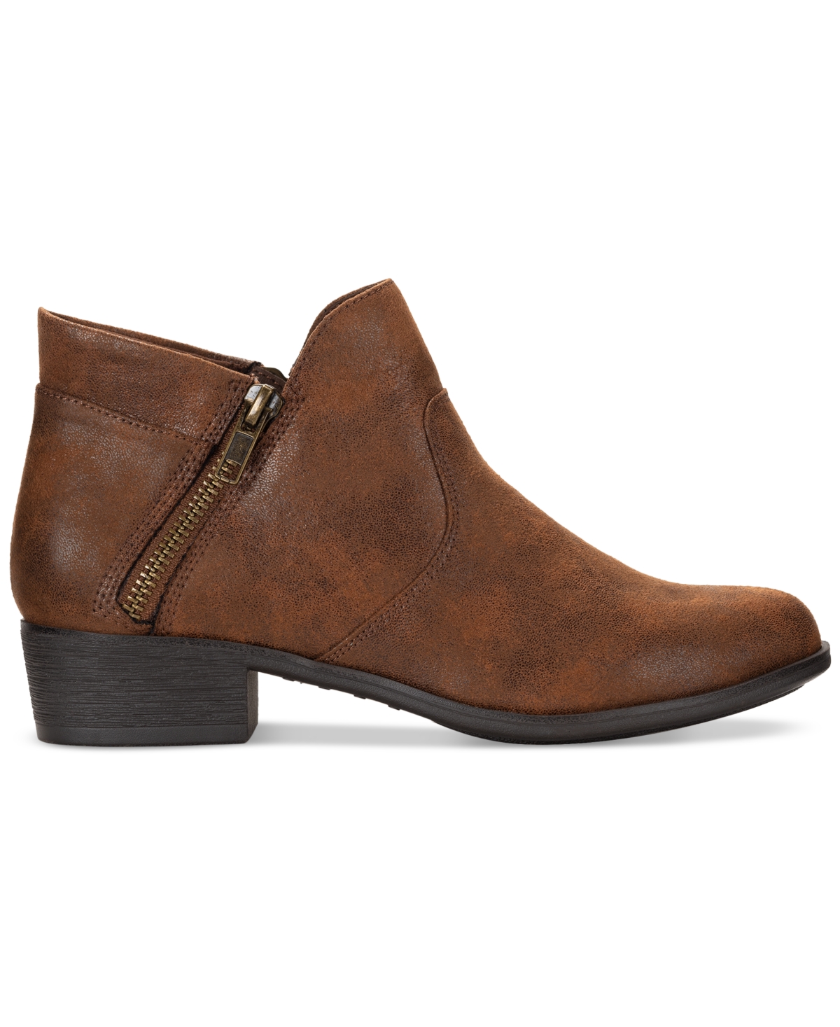 SUN + STONE WOMEN'S ADELINEE DOUBLE ZIP ANKLE BOOTIES, CREATED FOR MACY'S 