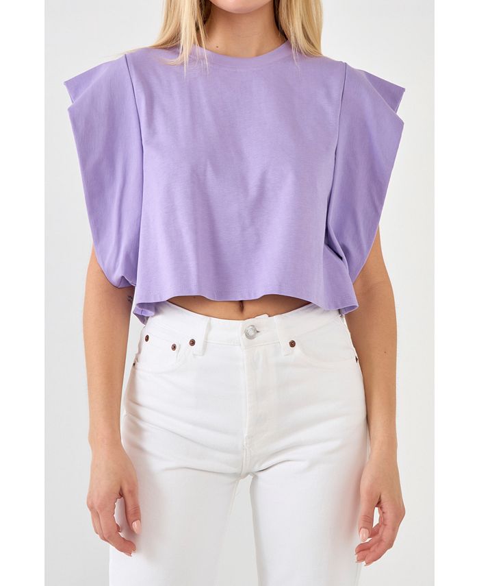 endless rose Women's Drop Shoulder Cropped Top Macy's