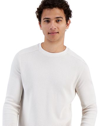 Mens waffle deals knit shirt