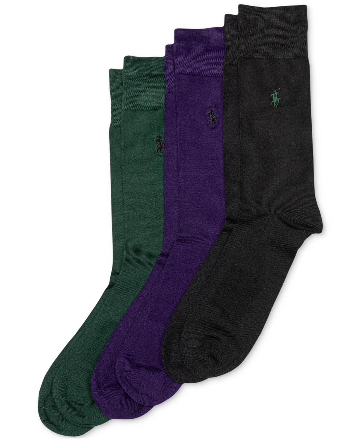 Polo Ralph Lauren Men's 3 Pack Super-soft Dress Socks In Hunter Green