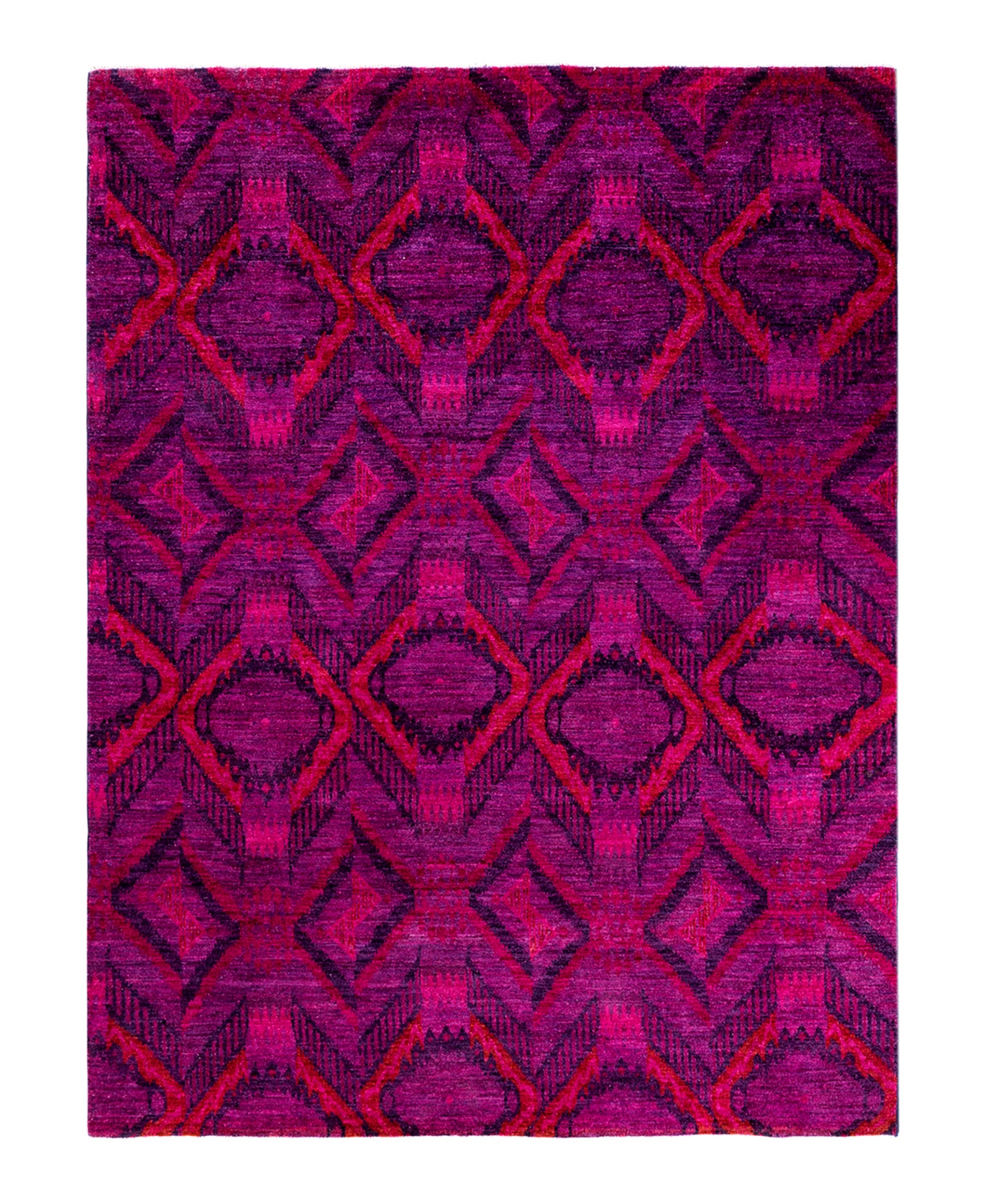 Adorn Hand Woven Rugs Modern M1681 7'10in x 10'5in Area Rug - Purple