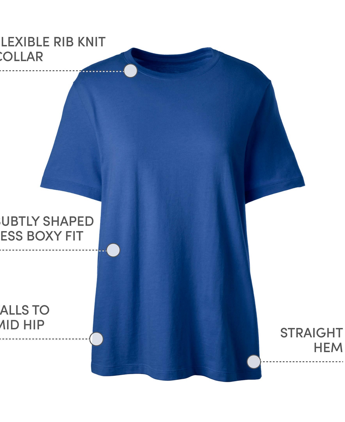 Lands' End Girls Short Sleeve Essential Tee