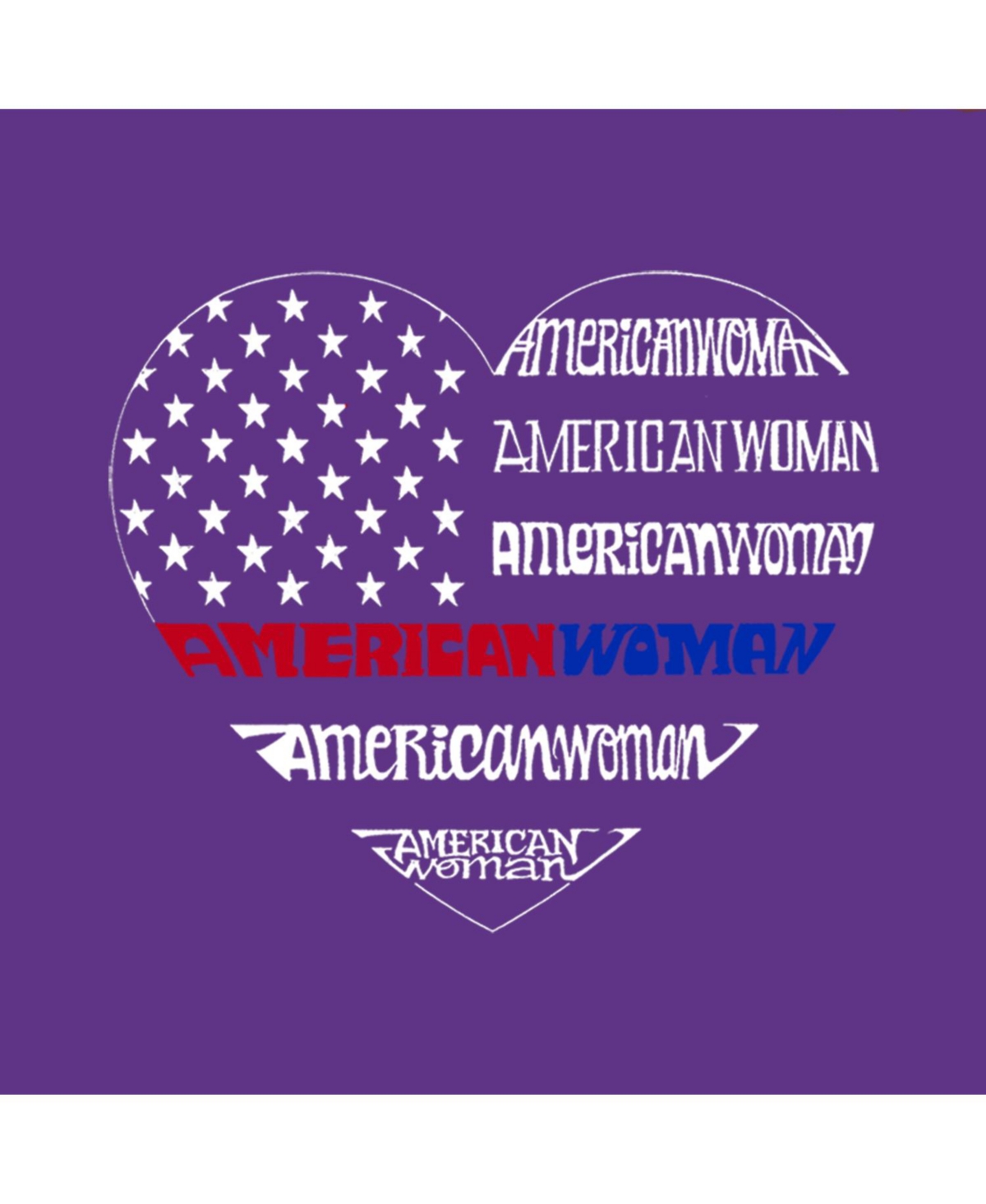 Big Girl's Word Art T-shirt - American Woman