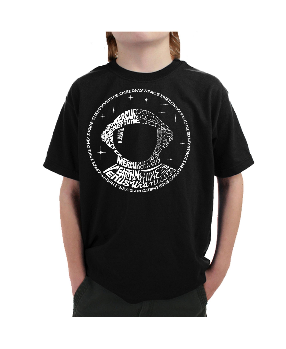La Pop Art Men's Premium Blend Word Art I Need My Space Astronaut T-shirt In Black