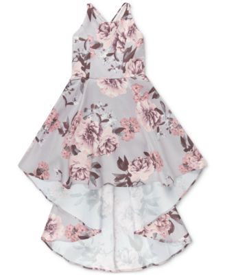 Speechless - Big Girls Floral Mikado High-Low Dress