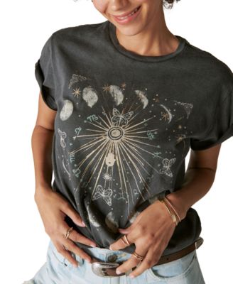 Lucky Brand - Women's Sun-Graphic Cotton Boyfriend T-Shirt