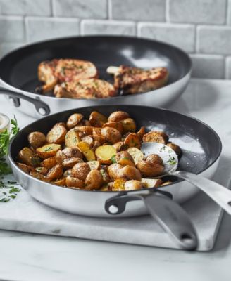 Venice Pro Noir Tri-Ply Stainless Steel 2 Piece Nonstick Frying Pan Set
