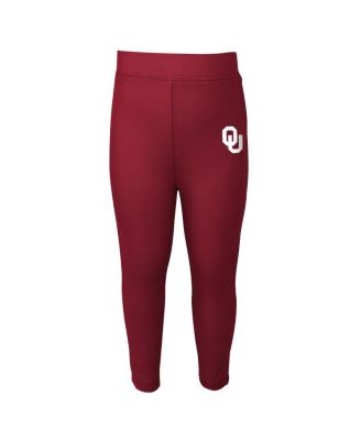 Toddler Girls Heather Gray, Crimson Oklahoma Sooners Forever Love Team T-shirt and Leggings Set