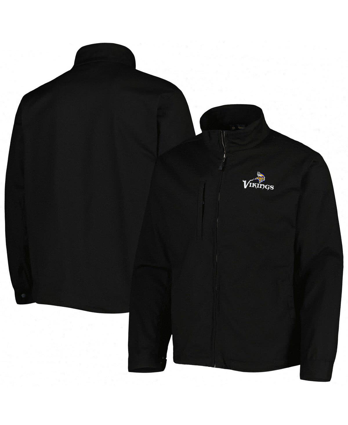 Dunbrooke Men's  Black Minnesota Vikings Journey Workwear Tri-blend Full-zip Jacket
