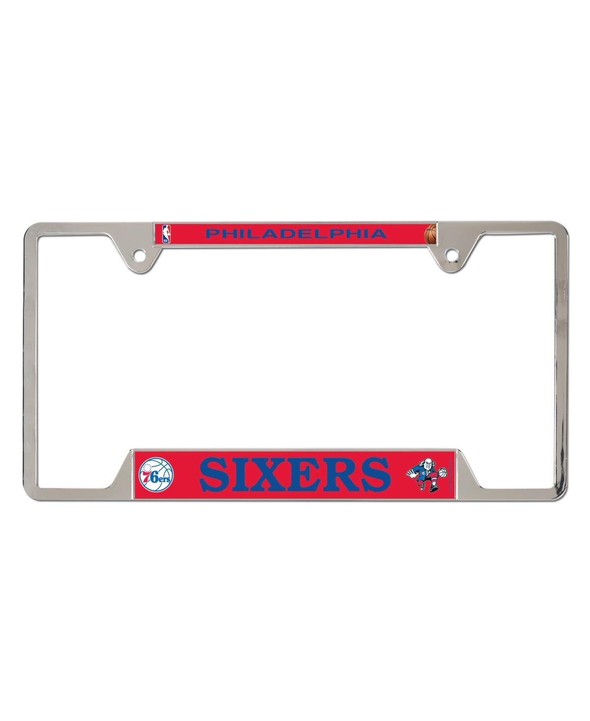 Wincraft Philadelphia 76ers Chrome Plated Metal License Plate Frame In Multi