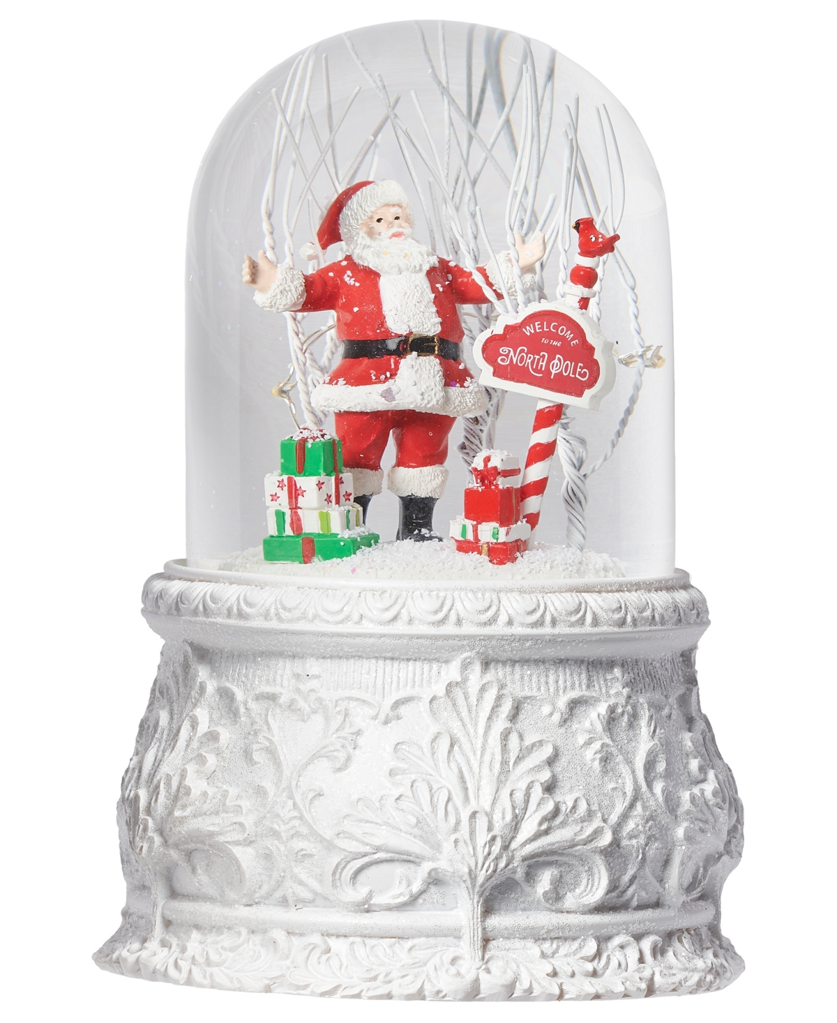 Roman 6.2" H Musical Light Emitting Diode (led) Santa Tall Dome In Multi Color