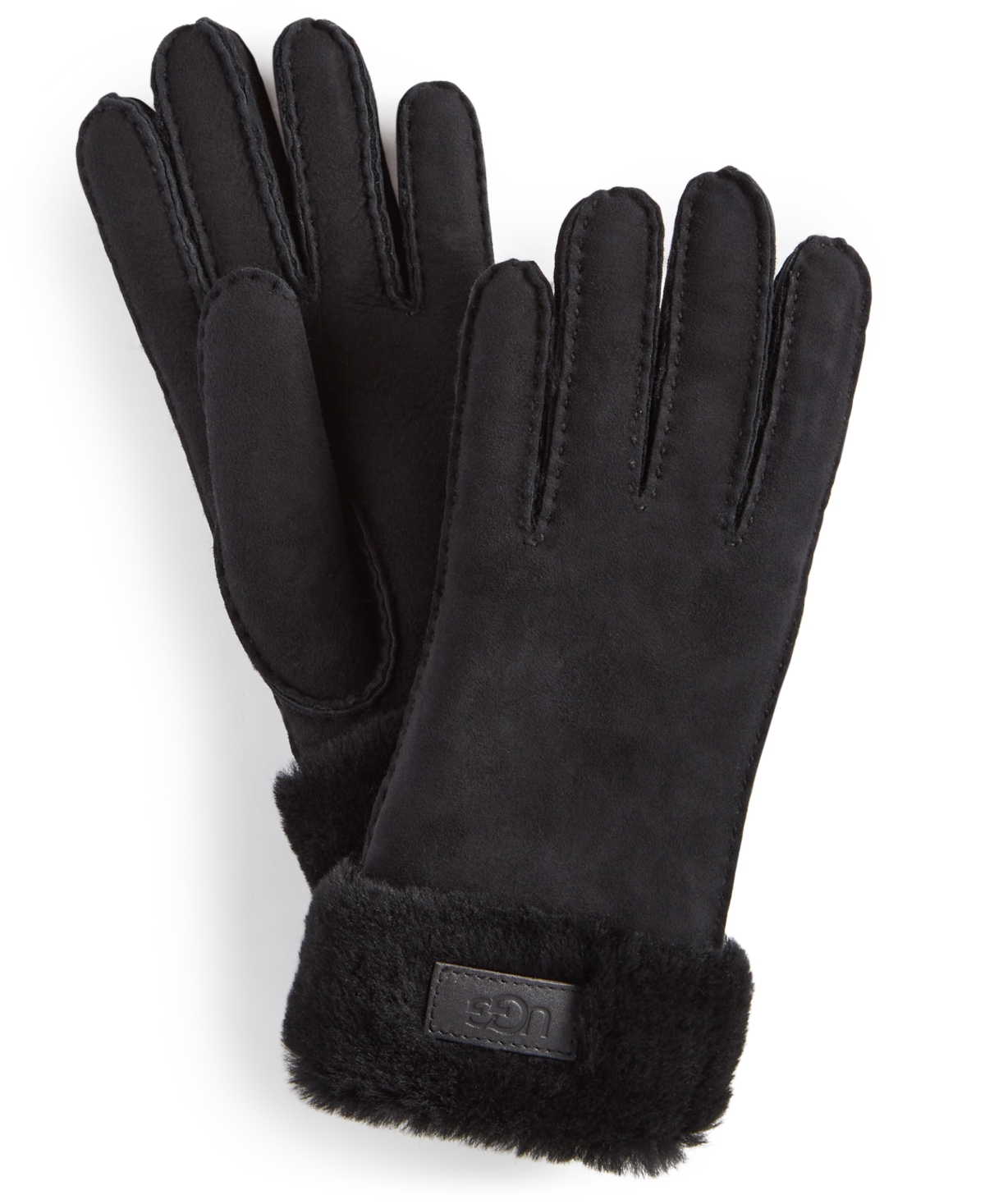 UGG WOMEN'S WATER-RESISTANT TURN-CUFF SHEARLING GLOVES