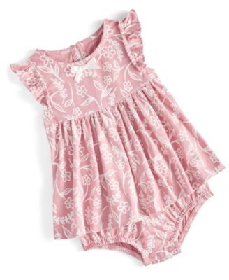 First Impressions - Baby Girls Sketch Floral Sunsuit