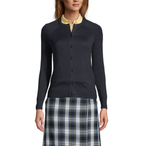 Женские Lands' End Women's Cotton Modal Cardigan Sweater