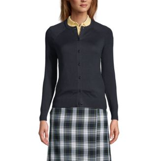 Lands' End Women's Cotton Modal Cardigan Sweater - Macy's