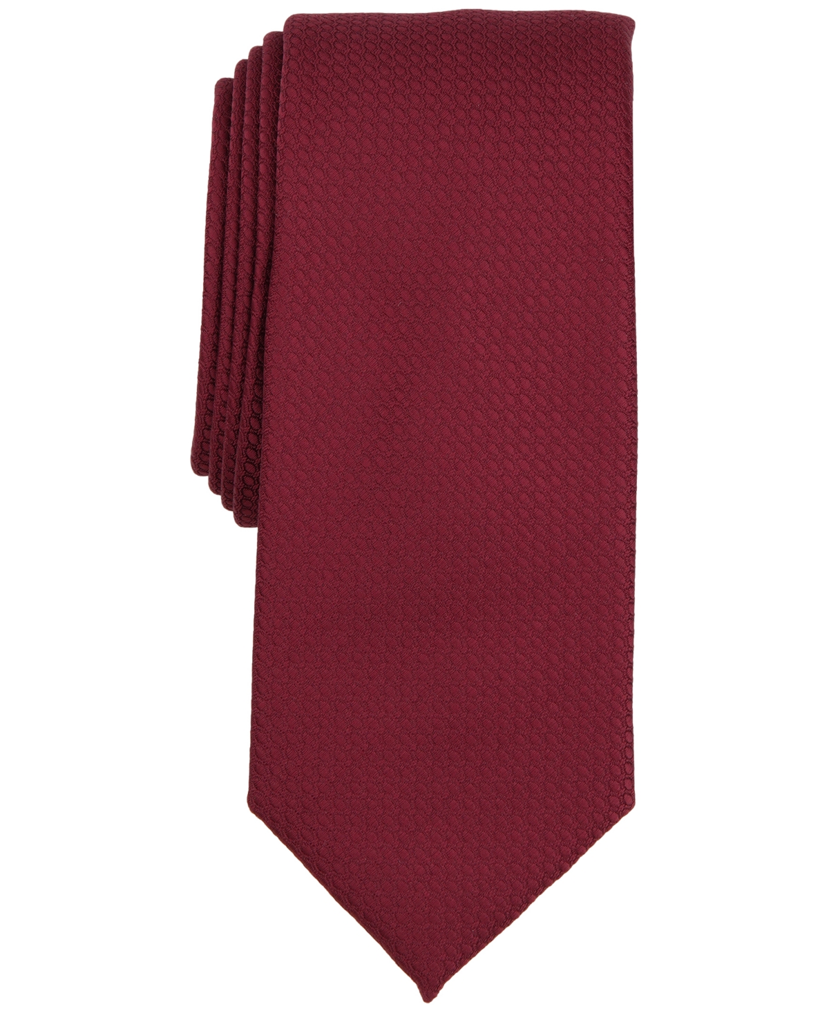 Shop Alfani Men's Elloree Solid Tie, Created For Macy's In Burgundy