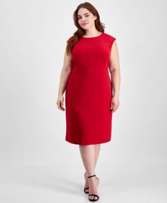 Kasper - Plus Size Cap Sleeve Princess Seam Dress
