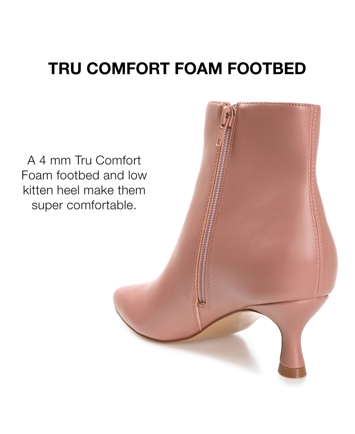 Journee Collection Women's Kelssa Square Toe Kitten Heel Dress Booties