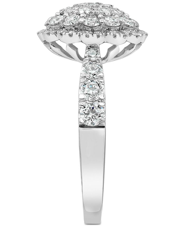 Macy's Diamond Flower Cluster Ring (11/2 ct. t.w.) in 18k White Gold