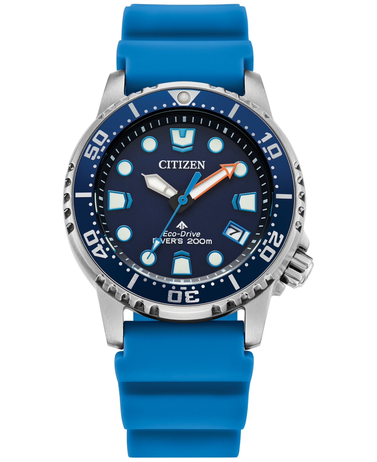 Eco-Drive Unisex Promaster Dive Blue Strap Watch 37mm - Blue