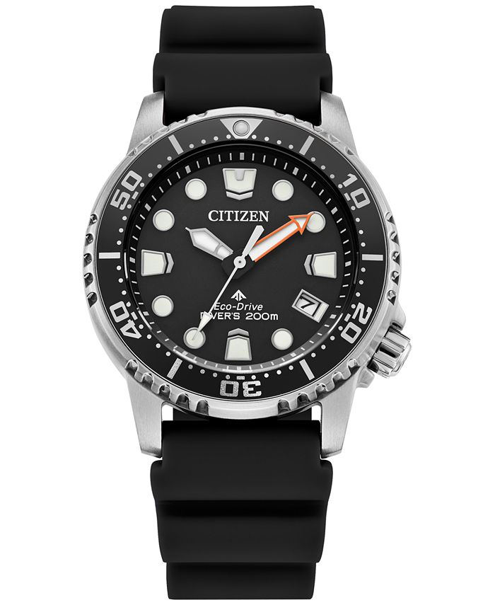 Citizen Eco Drive Unisex Promaster Dive Black Strap Watch 37mm