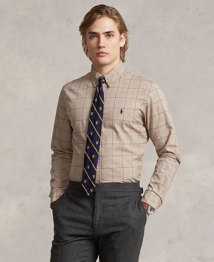 Polo Ralph Lauren Men's Cotton Classic-Fit Checked Twill Shirt - Macy's