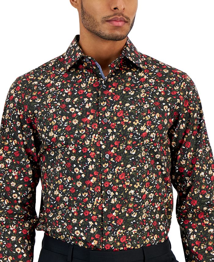 Bar III Men's SlimFit Floral Dress Shirt, Created for Macy's Macy's