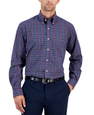 Club Room - Men's Regular-Fit Brighton Plaid Dress Shirt