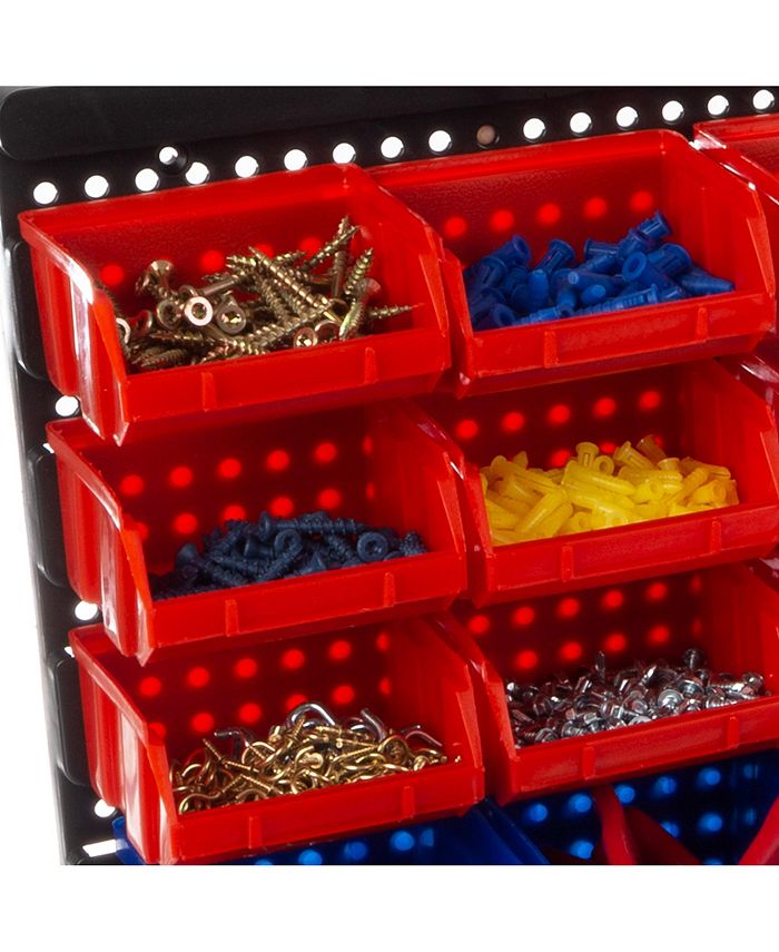 Stalwart WallMounted Garage Storage Bins 30 Compartments for Garage Organization, Craft