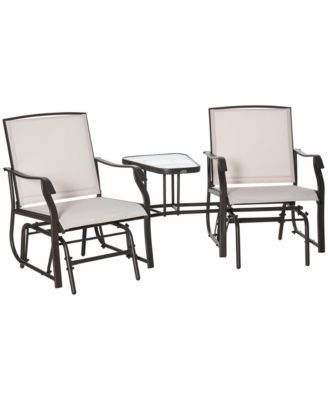 Outdoor Glider Chairs with Table,