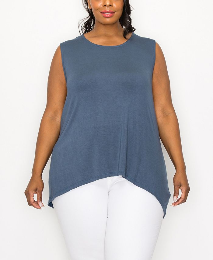 COIN 1804 Plus Size Rayon Span Keyhole Button Back Tank Top Macy's