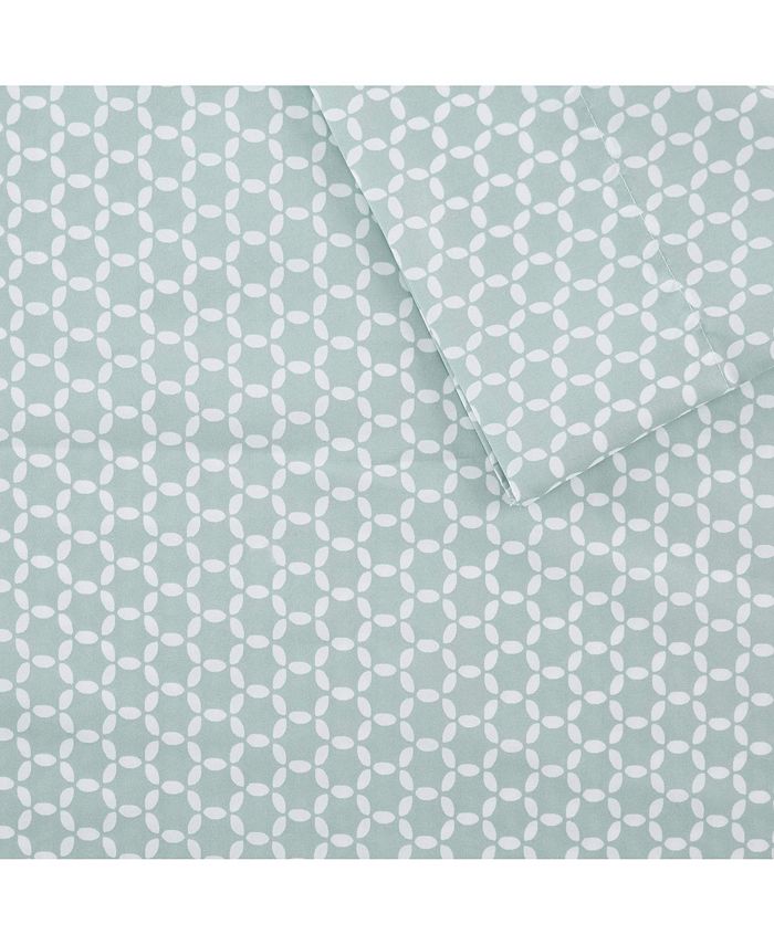 Gracie Mills Microcell Print Sheets King, Casual Deep Pocket King