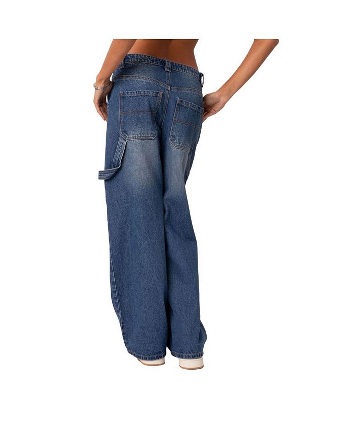 Edikted Women's Carpenter Low Rise Jeans - Macy's