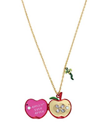 Betsey Johnson Red Apple Pendant Necklace Macy s