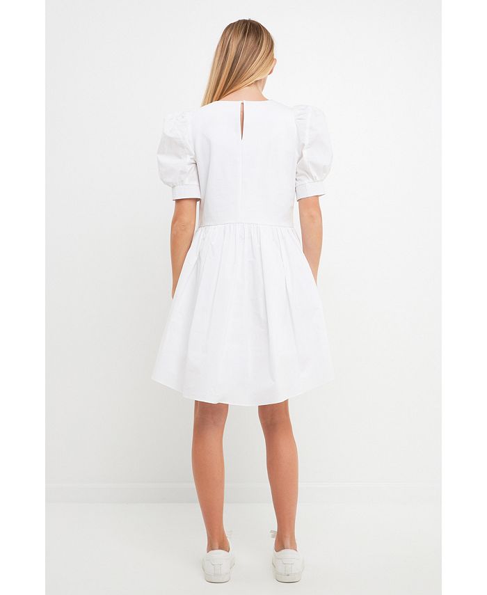 English Factory Women's High Low Knit Combo Dress Macy's