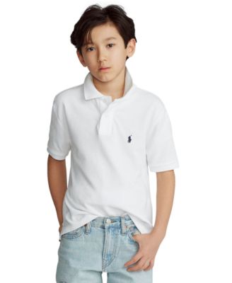 8-20 Boys' Cotton Mesh Logo Polo Shirt