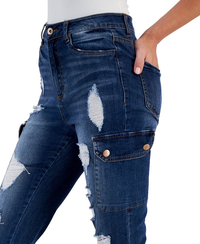 Dollhouse Juniors' Ripped HighRise Skinny Ankle Jeans Macy's