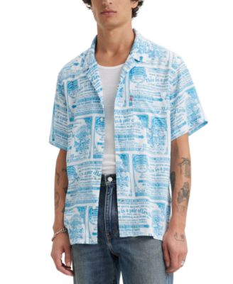 Levi's - Men's Premium Relaxed-Fit Short-Sleeve Sunset Camp Shirt