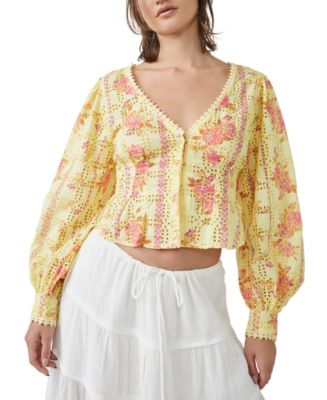 Free People - Blossom Eyelet Top