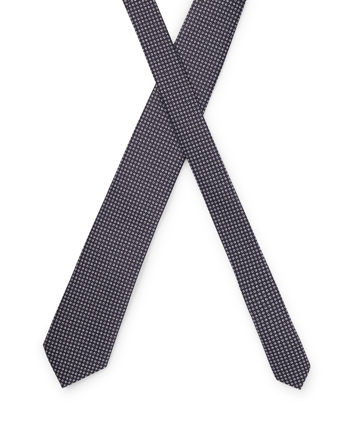 Hugo Boss Boss By  Men's Patterned Tie In Dark Blue