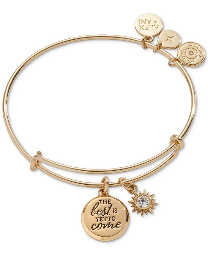 Alex and Ani Crystal Sun The Best Is Yet to Come Charm Bangle