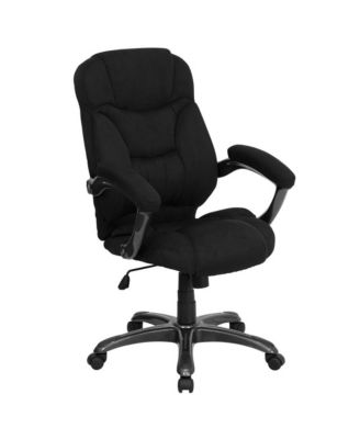 High Back Executive Ergonomic Office Chair With Silver Nylon Base And Arms