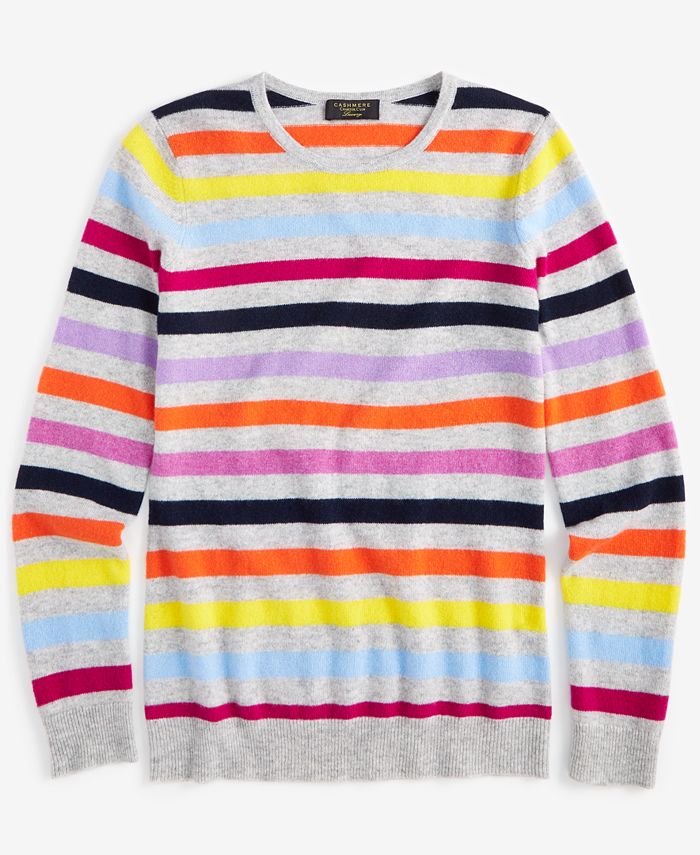 Charter Club Women's Layered Look Cashmere Sweater White Size M