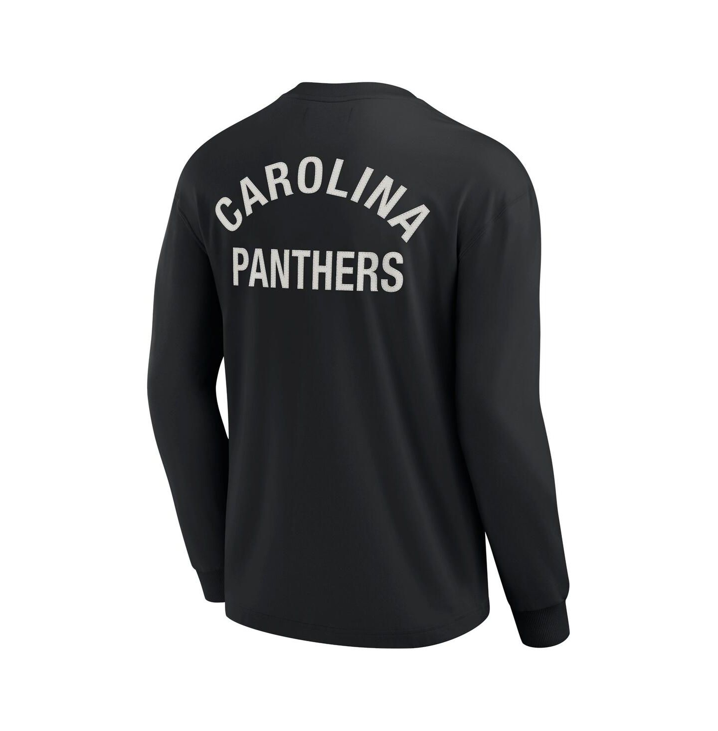 Футболка Fanatics Signature Black Carolina Panthers Super Soft Long Sleeve — фото 2