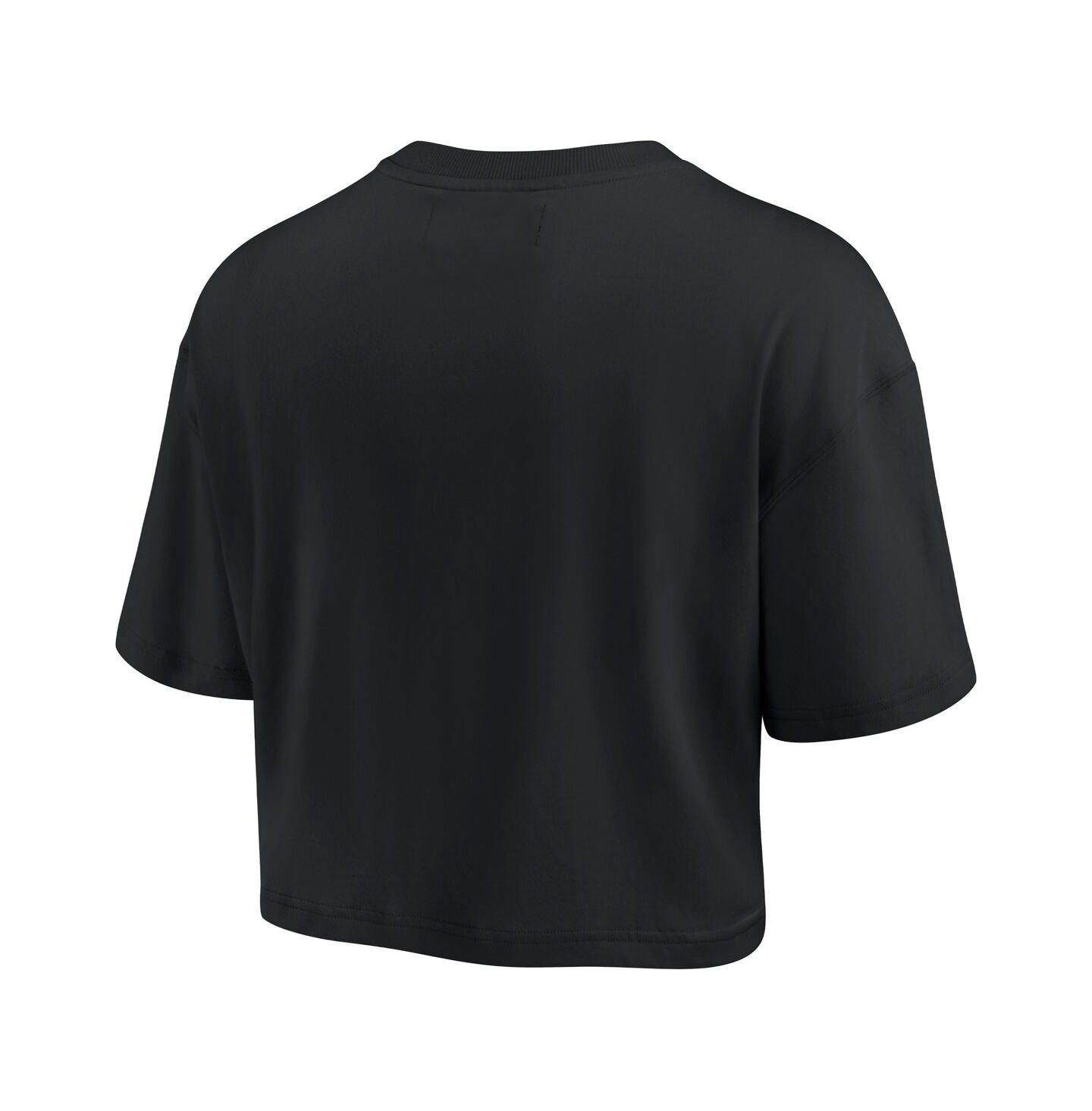 Женская футболка Fanatics Signature Black Kansas City Chiefs Super Soft Short Sleeve Cropped — фото 2