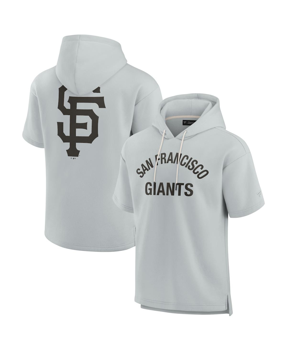 Fanatics Signature Unisex  Gray San Francisco Giants Elements Super Soft Fleece Short Sleeve Pullover