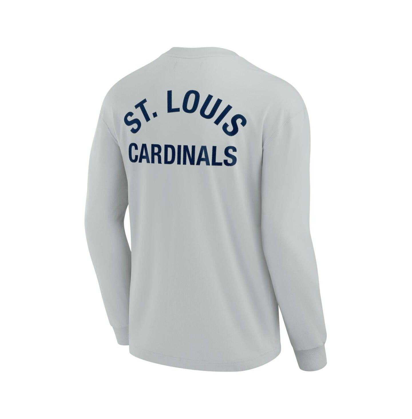 Футболка Fanatics Signature Gray St. Louis Cardinals Super Soft Long Sleeve — фото 2