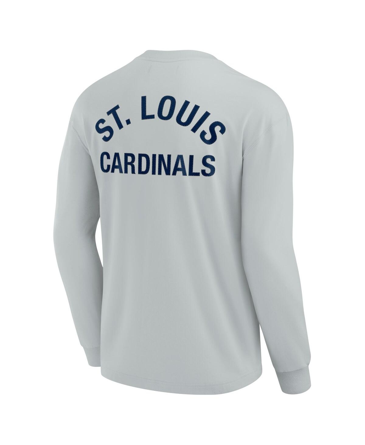 Fanatics Signature Men's And Women's  Gray St. Louis Cardinals Super Soft Long Sleeve T-shirt In Gray